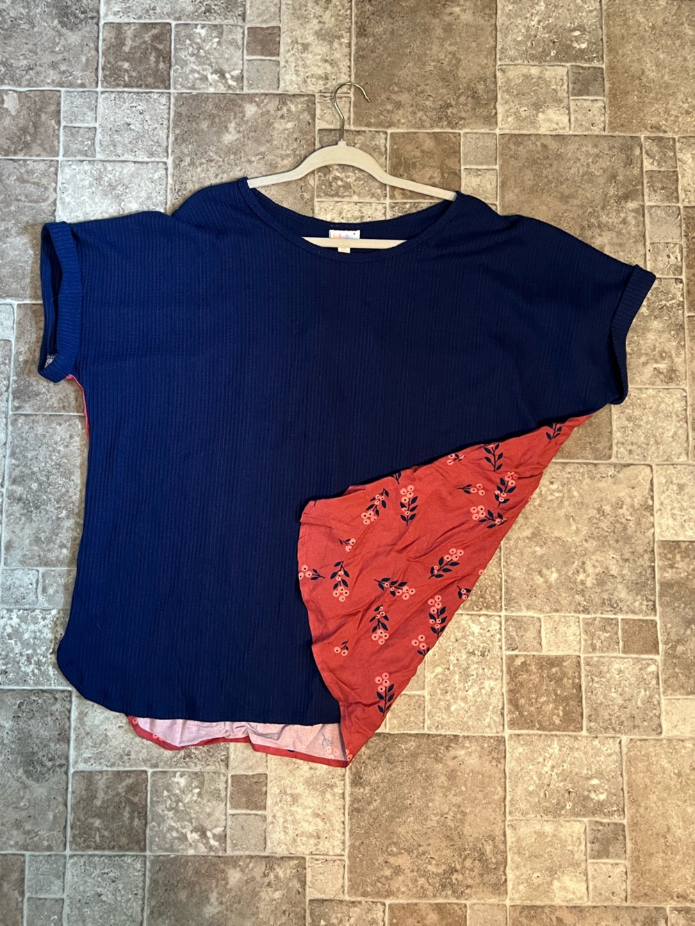 NWT 3X LuLaRoe Misty Knit Dolman Mixed Media Top